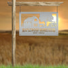 Joycorners Custom Farm Metal Sign - Personalized Farmhouse Decor - Rustic Entryway Art - Charming Laser Cut Farming Signs - Cute Homestead Wall Hanging LM0110