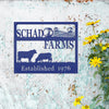Joycorners Personalized Square Farm Animal Scene Wall Decor, Farm Wall Art, Farm Decor for the Wall, Farmhouse Decor, Cow Farm Scene Metal Sign, Family Farm Sign LM0110