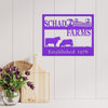 Joycorners Personalized Square Farm Animal Scene Wall Decor, Farm Wall Art, Farm Decor for the Wall, Farmhouse Decor, Cow Farm Scene Metal Sign, Family Farm Sign LM0110