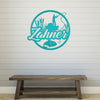 Joycorners Personalized Lake Fishing Scene Metal Sign - Indoor Outdoor - Fishing Theme Decor LM0110