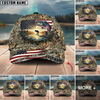 Joycorners American Flag Fishing Sunrise Farm Scene Camo Custom Name 3D Cap (12 Breeds)