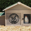 Joycorners Metal Chicken Sign with Floral Design - Unique Personalized Farm Decor - Charming Custom Chicken Coop Plaque - Rustic Farmhouse Wall Hanging LM0110