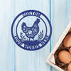 Joycorners Metal Chicken Sign with Floral Design - Unique Personalized Farm Decor - Charming Custom Chicken Coop Plaque - Rustic Farmhouse Wall Hanging LM0110