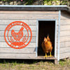 Joycorners Metal Chicken Sign with Floral Design - Unique Personalized Farm Decor - Charming Custom Chicken Coop Plaque - Rustic Farmhouse Wall Hanging LM0110