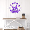 Joycorners Metal Chicken Sign with Floral Design - Unique Personalized Farm Decor - Charming Custom Chicken Coop Plaque - Rustic Farmhouse Wall Hanging LM0110