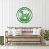 Joycorners Floral Goat Farmhouse Decor - Personalized Outdoor Metal Sign - Rustic Wall Hanging - Cute Homestead Animal Wall Art - Unique Farmer Gift LM0110