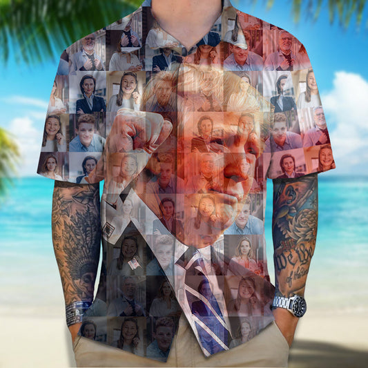 Joycorner Photo Us Flag Trump 2 Hawaiian Shirt