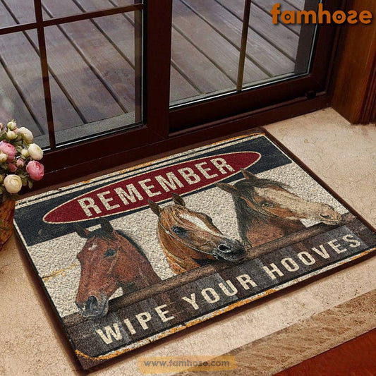 Joycorners Funny Horse Doormat, Remember Wipe Your Hooves LM0210