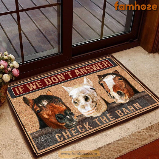 Joycorners Funny Horse Doormat, three horses LM0210