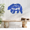 Joycorners Bear Silhouette With Mountain Scene Metal Sign-Rustic Cabin-Lodge Metal Wall Decor with Mountain scene LM0110