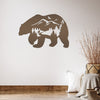 Joycorners Bear Silhouette With Mountain Scene Metal Sign-Rustic Cabin-Lodge Metal Wall Decor with Mountain scene LM0110