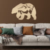 Joycorners Bear Silhouette With Mountain Scene Metal Sign-Rustic Cabin-Lodge Metal Wall Decor with Mountain scene LM0110