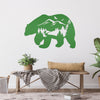Joycorners Bear Silhouette With Mountain Scene Metal Sign-Rustic Cabin-Lodge Metal Wall Decor with Mountain scene LM0110