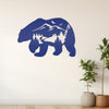 Joycorners Bear Silhouette With Mountain Scene Metal Sign-Rustic Cabin-Lodge Metal Wall Decor with Mountain scene LM0110