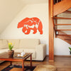 Joycorners Bear Silhouette With Mountain Scene Metal Sign-Rustic Cabin-Lodge Metal Wall Decor with Mountain scene LM0110