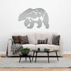 Joycorners Bear Silhouette With Mountain Scene Metal Sign-Rustic Cabin-Lodge Metal Wall Decor with Mountain scene LM0110