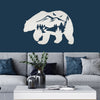 Joycorners Bear Silhouette With Mountain Scene Metal Sign-Rustic Cabin-Lodge Metal Wall Decor with Mountain scene LM0110