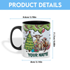 Joycorners Goat Christmas Personalized Name Two Tone Mug