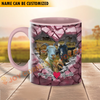 Joycorners Goat Couple Personalized Name Two Tone Mug