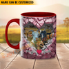 Joycorners Goat Couple Personalized Name Two Tone Mug