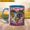 Joycorners Goat Couple Personalized Name Two Tone Mug
