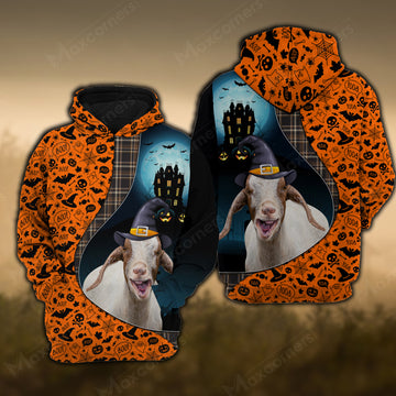 Joy Corners Goat Castle Halloween Pattern 3D Hoodie