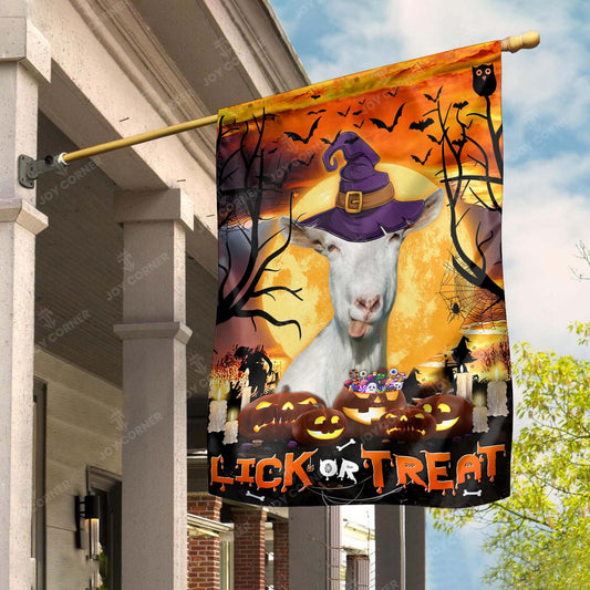 Joycorners Happy Halloween Goat Lick Or Treat 3D Printed Flag