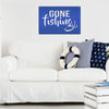 Joycorners Gone Fishing Metal Sign, Fishing Signs, Fishing Wall Decor, Fishing Wall Art, Fishing Signage, Wall Hanging Fish Decor LM0110