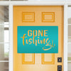 Joycorners Gone Fishing Metal Sign, Fishing Signs, Fishing Wall Decor, Fishing Wall Art, Fishing Signage, Wall Hanging Fish Decor LM0110