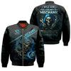 Joycorners Personalized T-Shirt I Am A Grumpy Old Mechanic Blue Flame Grim Reaper Design Shirt For Mechanics PT2609