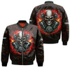 Joycorners Custom Name Skull Mechanic Shirt Flame Style Printed Jacket Hoodie All Over Print PT2609