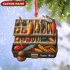 Joycorners Personalized Fishing Tackle Box Acrylic Ornament – Custom Name Christmas Ornament for Fishermen, Anglers & Outdoor Lovers MT1111