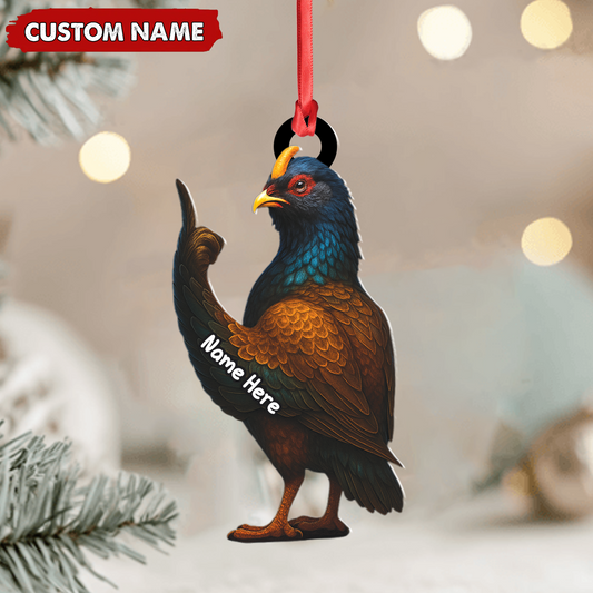 Joycorners Personalized Funny Bird Ornament – Custom Christmas Gift for Hunters & Bird Lovers MT1111