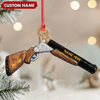 Joycorners Personalized Shotgun Christmas Ornament – Custom Name Gift for Hunters & Outdoorsmen MT1111