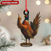 Joycorners Personalized Funny Pheasant Acrylic Ornament – Custom Christmas Gift for Hunters & Bird Lovers MT1111