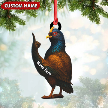 Joycorners Personalized Funny Bird Ornament – Custom Christmas Gift for Hunters & Bird Lovers MT1111