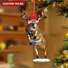 Joycorners Personalized Deer Acrylic Christmas Ornament – Custom Name Buck with Lights Holiday Gift MT1111