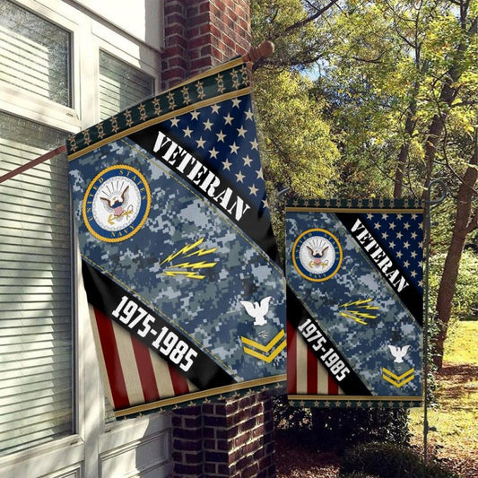 Joycorners Personalized US Navy Rating Combo Garden Flag and House Flag