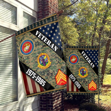Joycorners Personalized Marine Corps Battalion Combo Garden Flag and House Flag