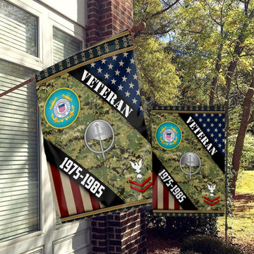 Joycorners Personalized Coast Guard Rating Combo Garden Flag and House Flag