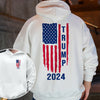 Joycorner Trump 2024 With America Flag Shirt