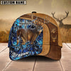 Joycorners  Cross America Hunting Deer Leather Pattern Personalized Hats 3D Multicolored