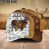 Joycorners  Cross America Hunting Deer Leather Pattern Personalized Hats 3D Multicolored