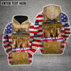 Joycorners Farm Brown Horse America Pride Custom Name And Farm Name 3D Shirts