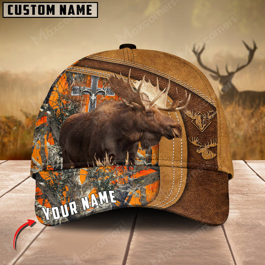 Joycorners Cross America Hunting Moose Leather Pattern Personalized Hats 3D Multicolored