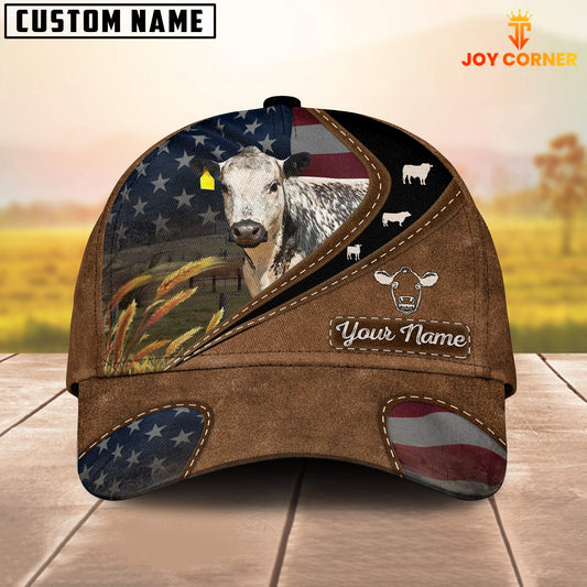 Joycorners Speckle Park Leather Pattern American Customized Name Cap