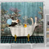 Joy Corners Holstein Taking Shower Under The Sea 3D Shower Curtain