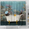 Joy Corners Belted Galloway Taking Shower Under The Sea 3D Shower Curtain