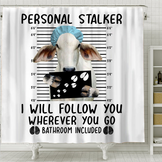 Joy Corners Brahman Cattle Lovely Personal Stalker 3D Shower Curtain