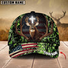 Joycorners Premium Flag Hunting Deer Under God Personalized Hats 3D Multicolored